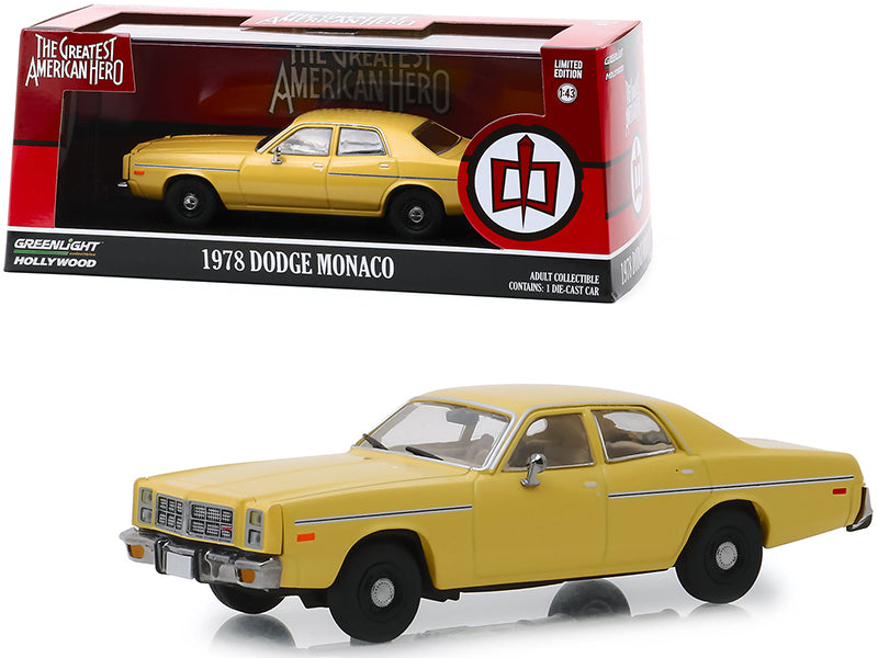 1978 Dodge Monaco Yellow Diecast Model Car The Greatest American Hero
