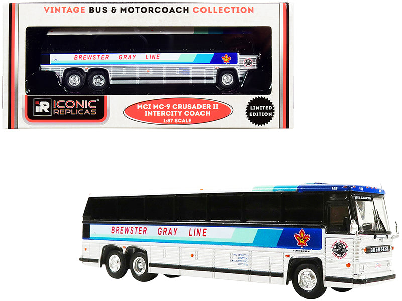 1980 MCI MC-9 White Diecast Model Bus