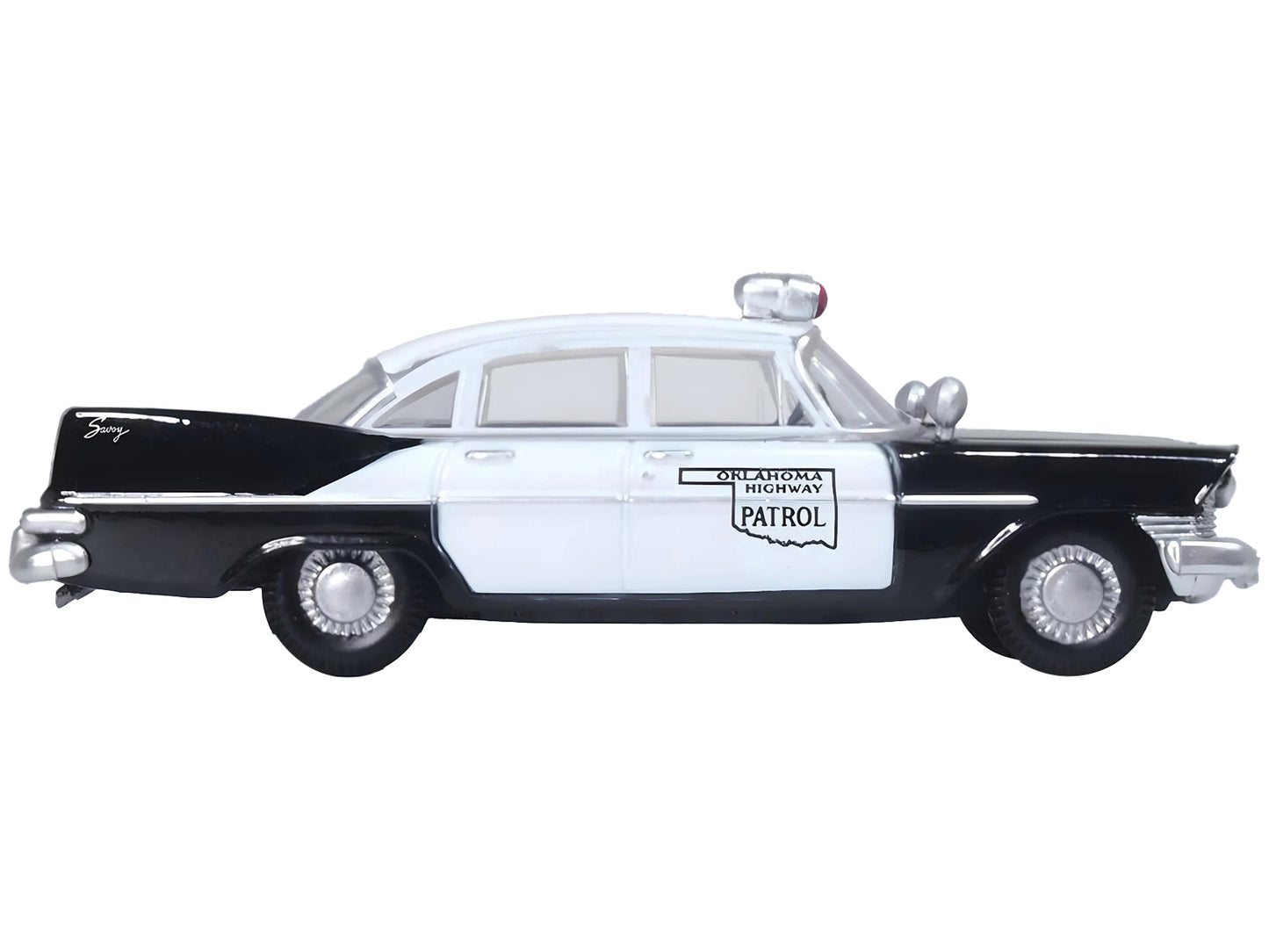 1959 Plymouth Savoy Black & White Diecast Model Car
