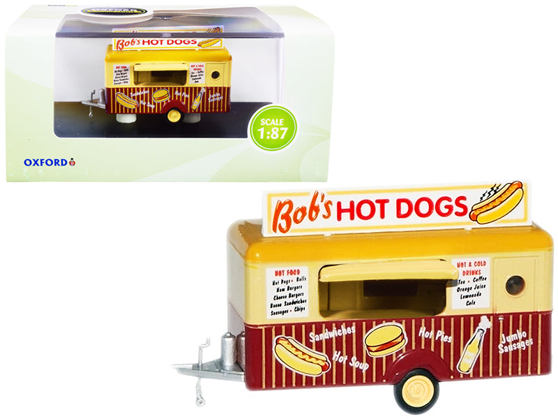 Bob's Hot Dogs Mobile Yellow Diecast Model Food Truck