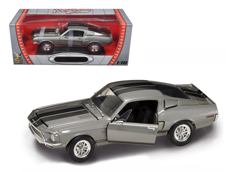 1968 Shelby GT 500KR Silver Diecast Model Car