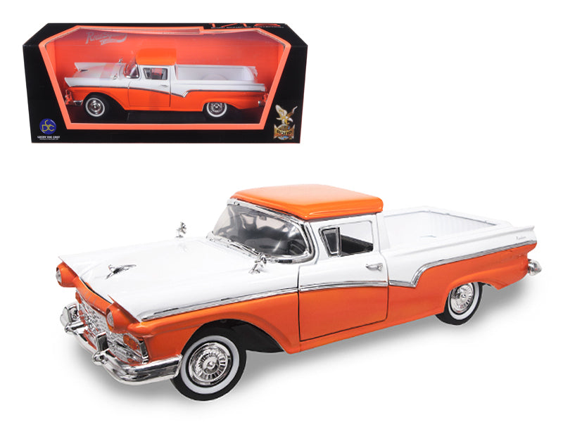1957 Ford Ranchero Orange Diecast Model Car