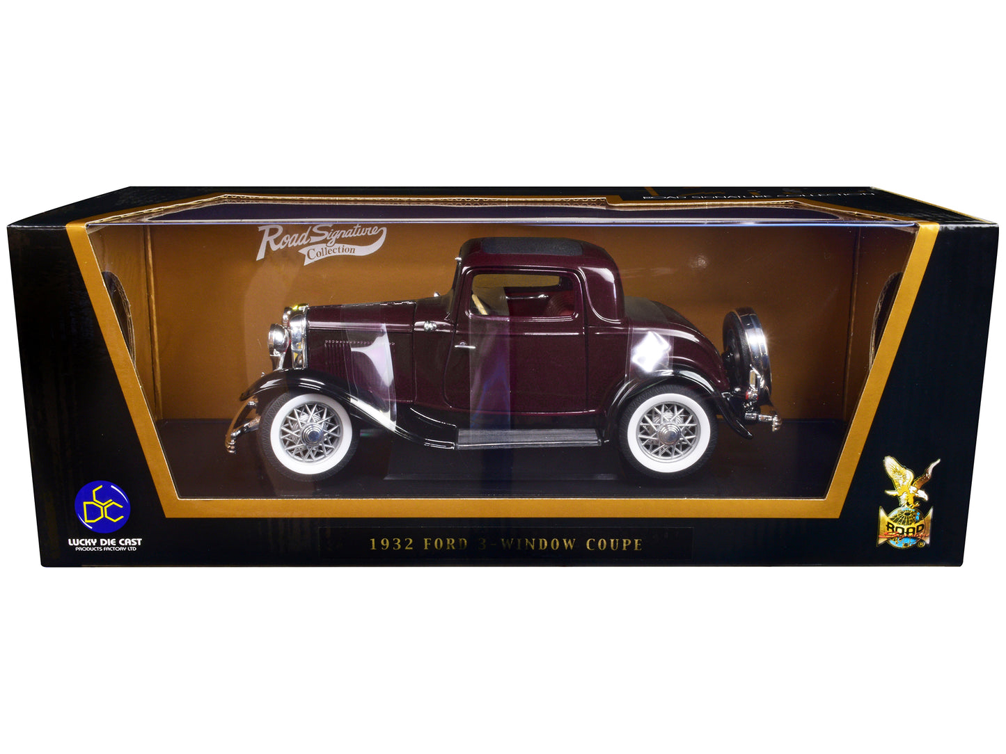 1932 Ford 3-Window Red Diecast Model Car