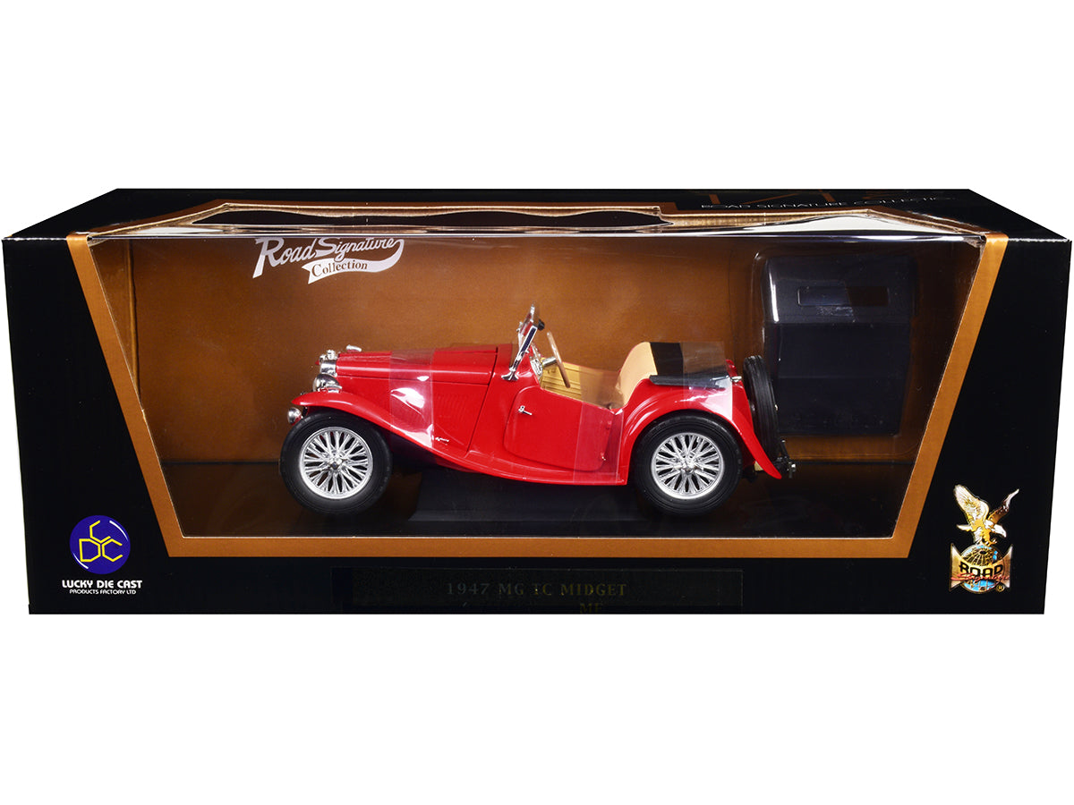 1947 MG TC Midget Red Diecast Model Car