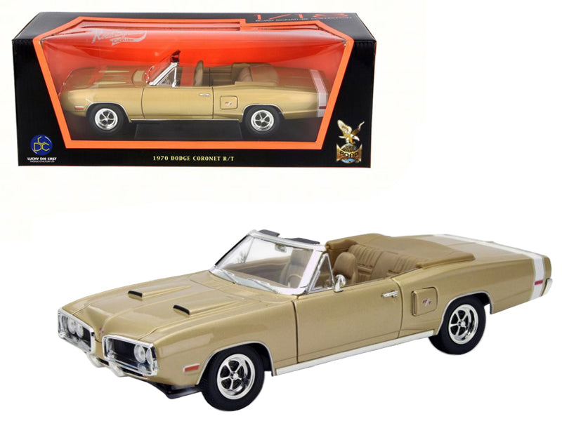 1970 Dodge Coronet R Gold Diecast Model Car