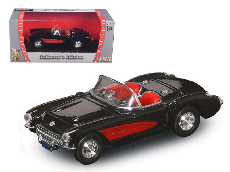 1957 Chevrolet Corvette Convertible Black Diecast Model Car