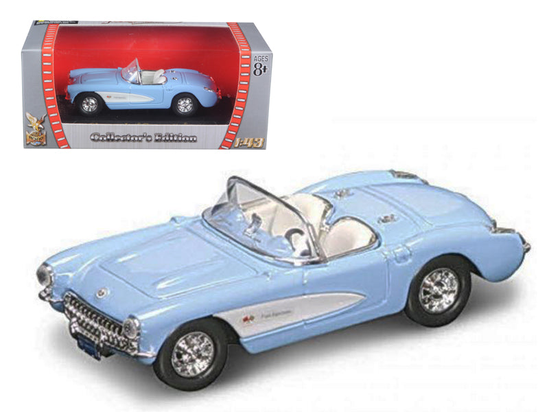1957 Chevrolet Corvette Blue Diecast Model Car