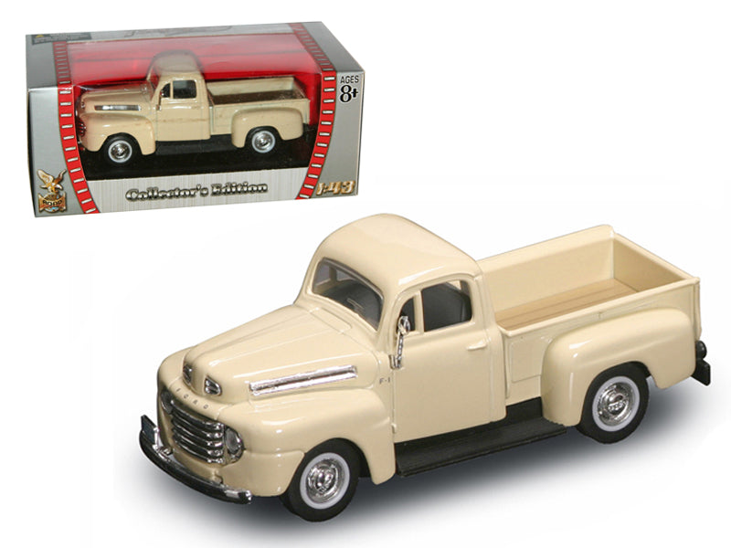 1948 Ford F-1 Cream Diecast Model Pickup Truck