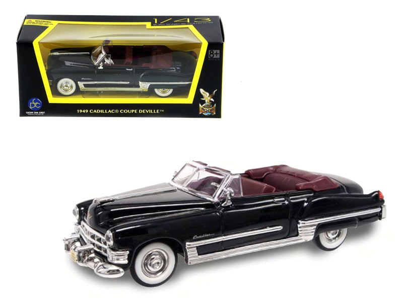 Brand new 1/43 scale diecast car model of 1949 Cadillac Coupe DeVille Convertible Black die cast model car by Road Signature.
Brand new box