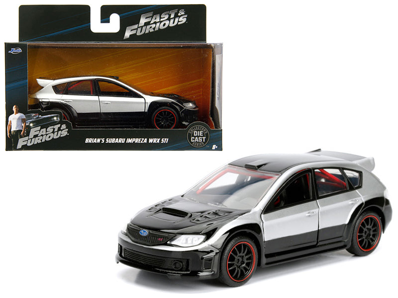 Brand new 1/32 scale diecast car model of Brian's Subaru Impreza WRX STI Silver and Black Fast Furious Movie die cast car model by Jada.
Br