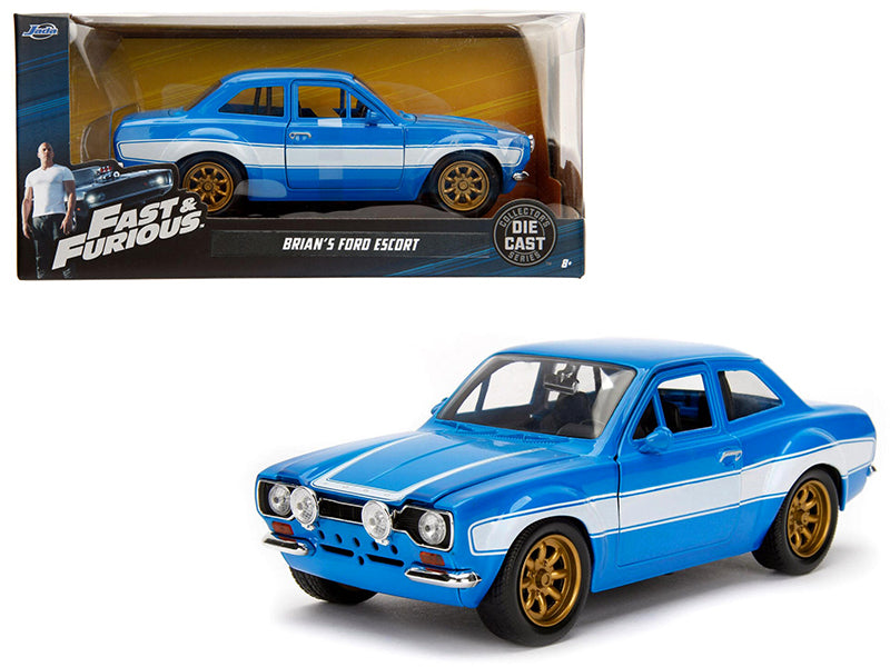 1970 Brian's Ford Escort Blue Diecast Model Car