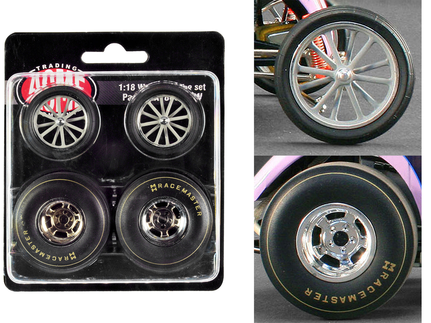 Alte Dragster Chrome Wheels Model Wheels & Tires
