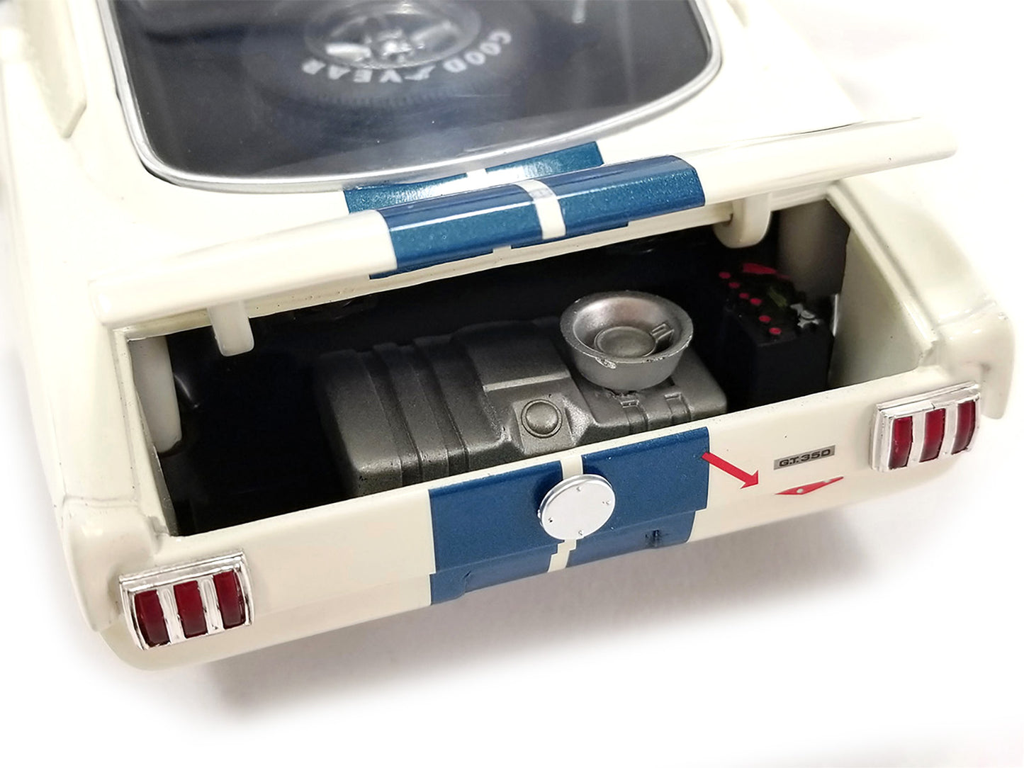 1965 Shelby GT 350R White Diecast Model Race Car
