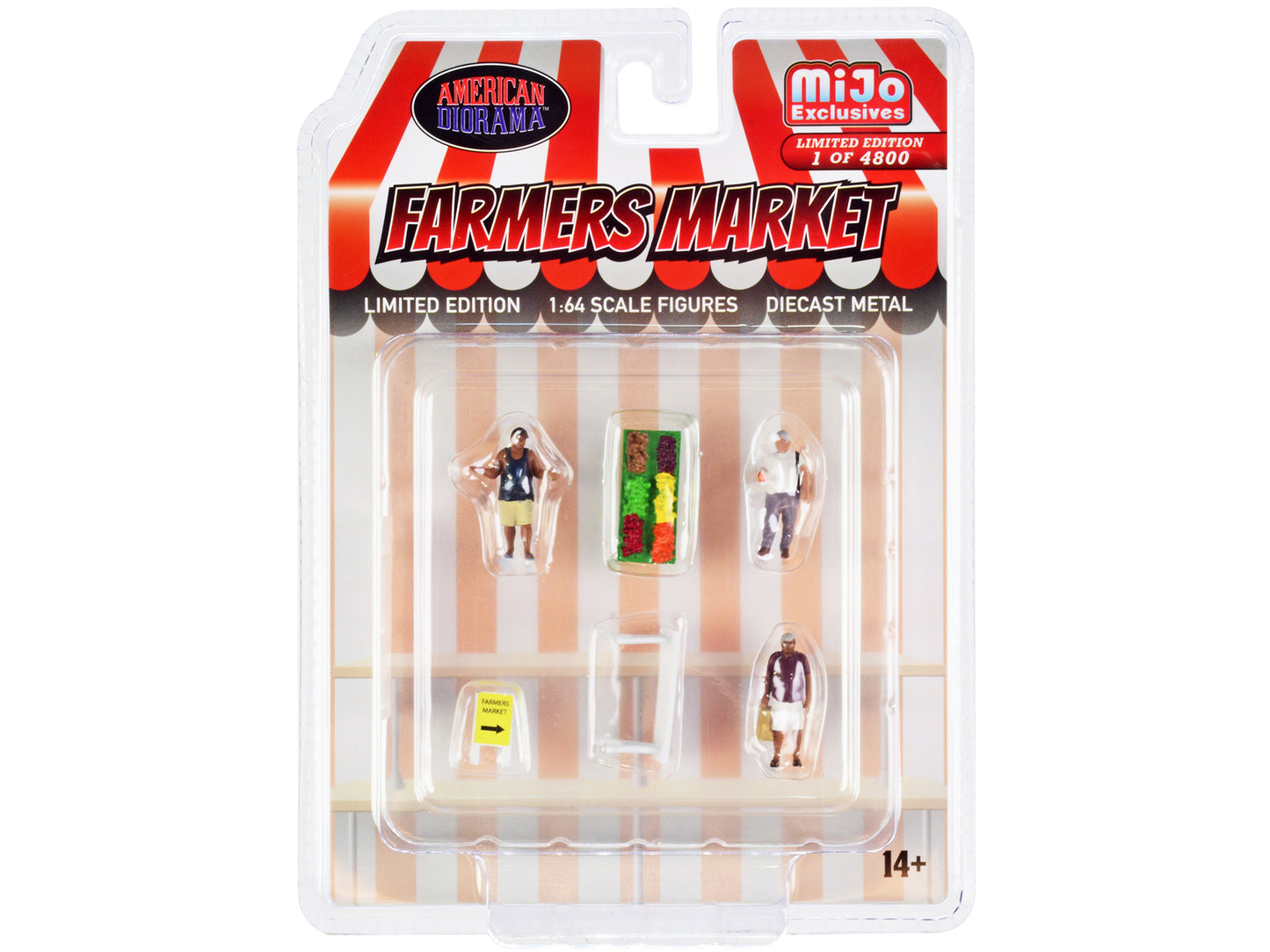 6 piece Set of Diecast Model Farmers Market Figures