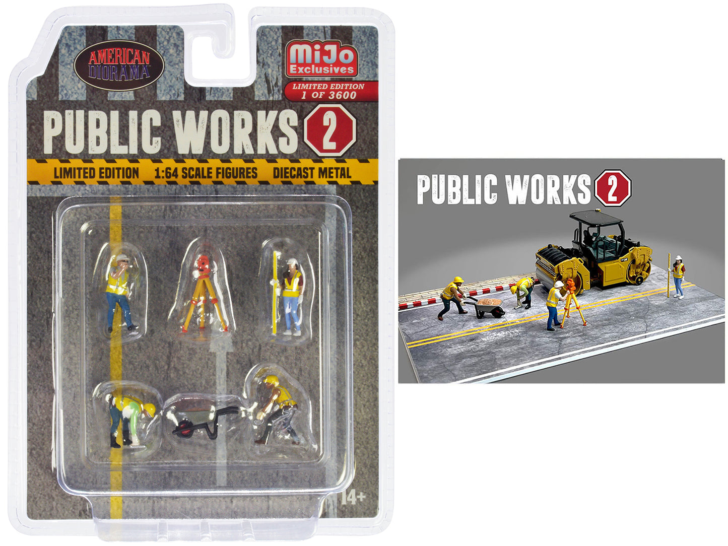 6 Piece Set of Diecast Model Public Works Figure