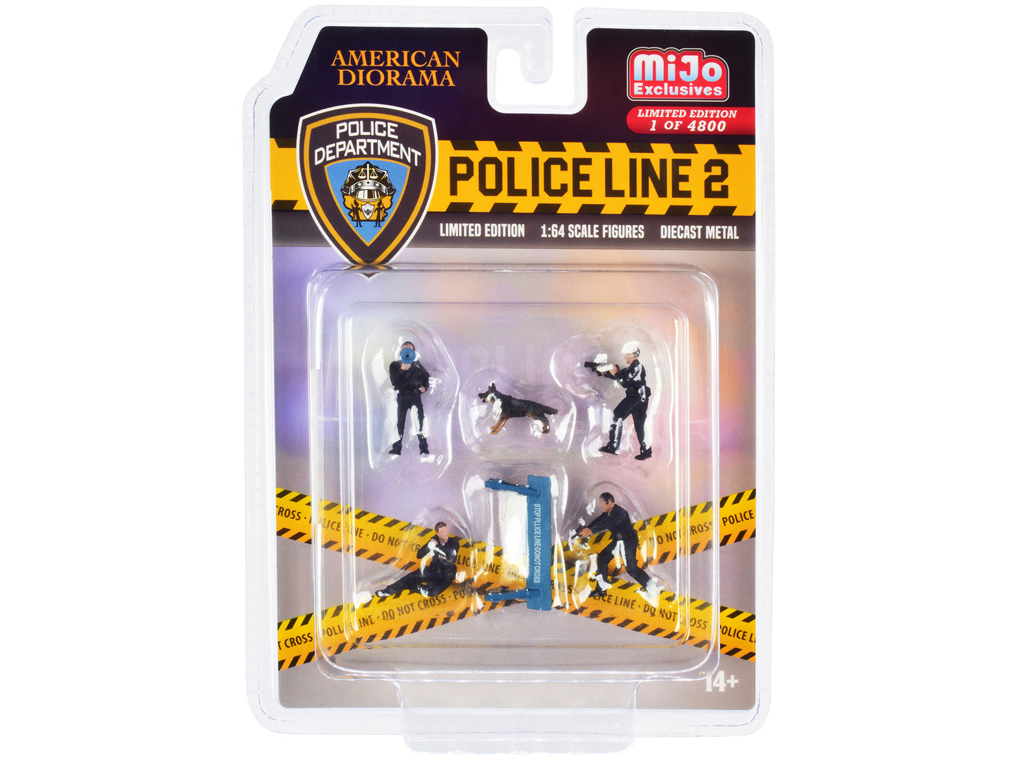 Assorted Set of Diecast Model Police Officer Figure Law Enforcement