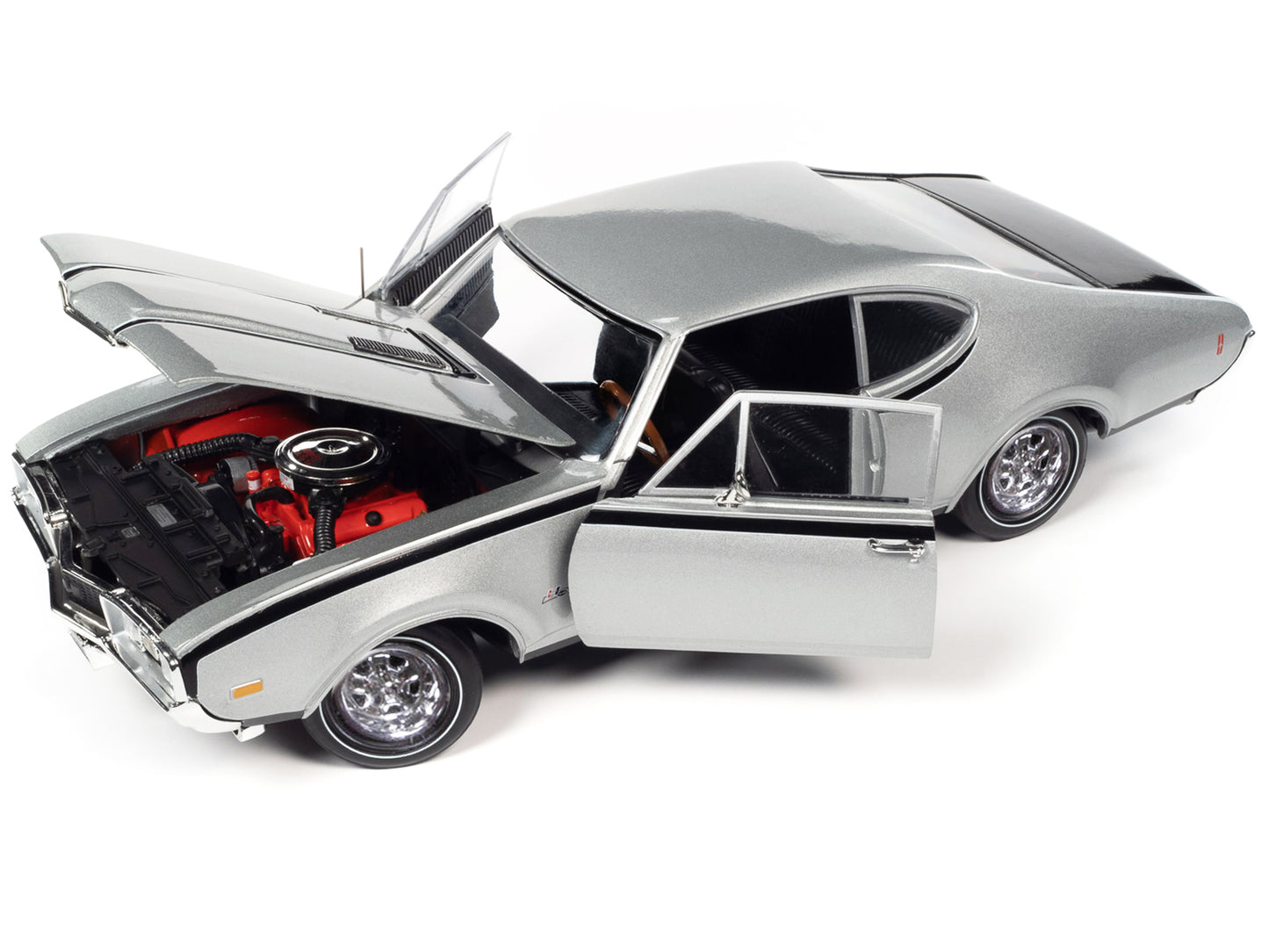 1968 Oldsmobile Cutlass Hurst Silver Diecast Model Car