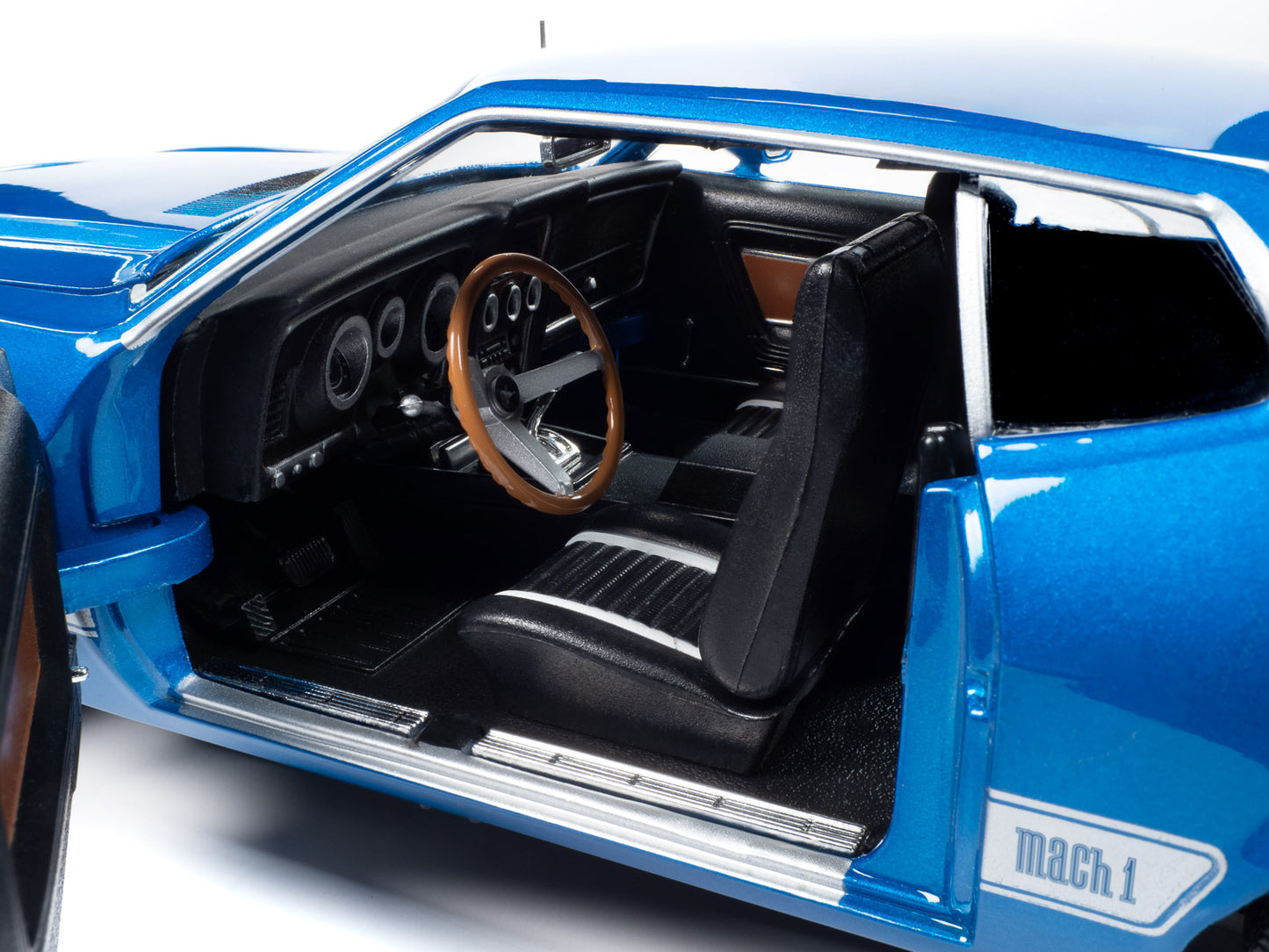 1973 Ford Mustang Mach Blue Diecast Model Car