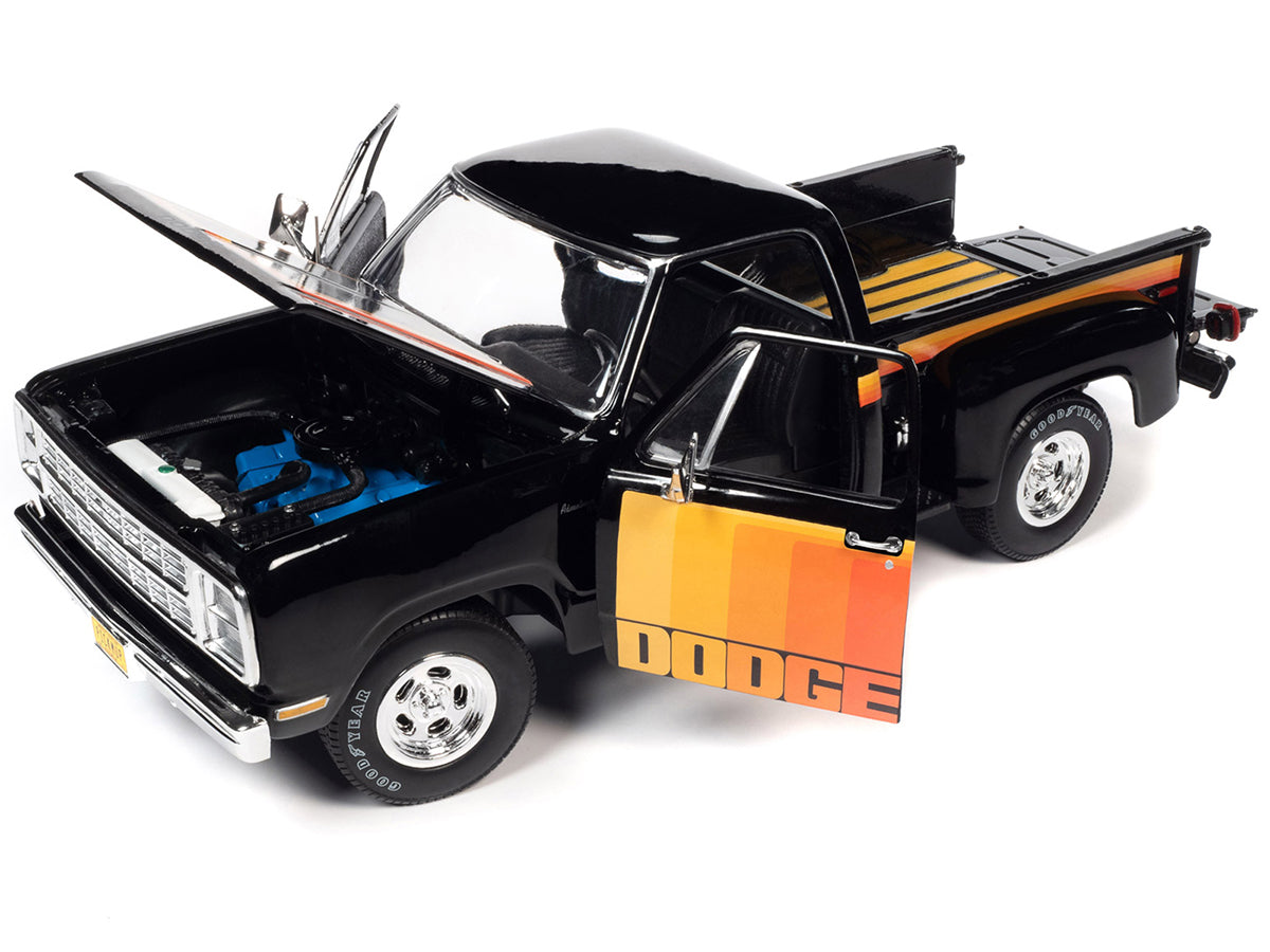 1980 Dodge D150 Pick Black Diecast Model Pickup Truck