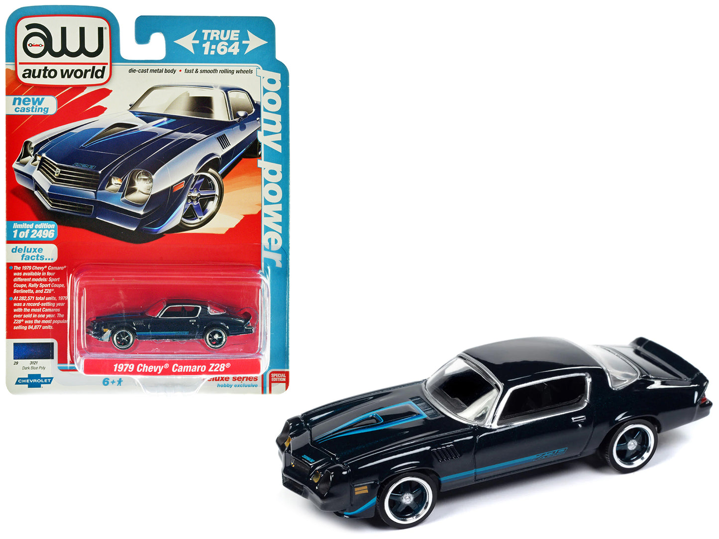 1979 Chevrolet Camaro Z28 Blue Diecast Model Car