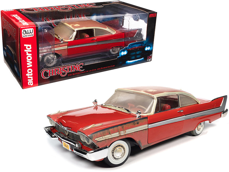 1958 Plymouth Fury Partially Red Diecast Model Car Christine (1983)