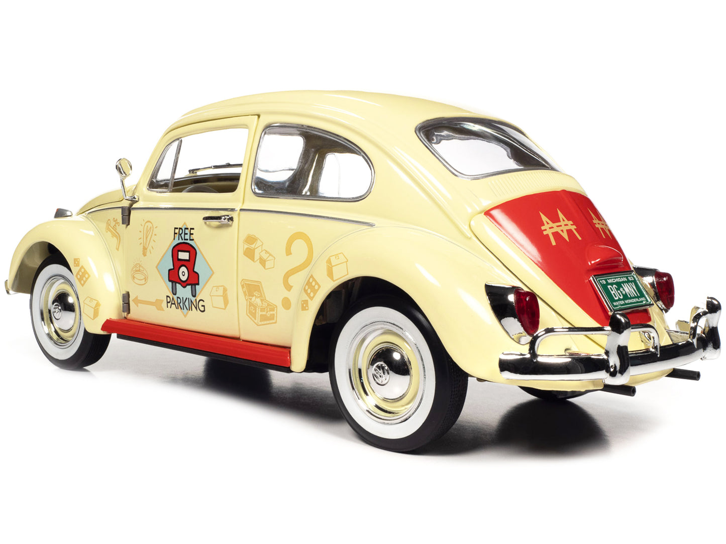 1963 Volkswagen Beetle Yukon Yellow Diecast Model Car