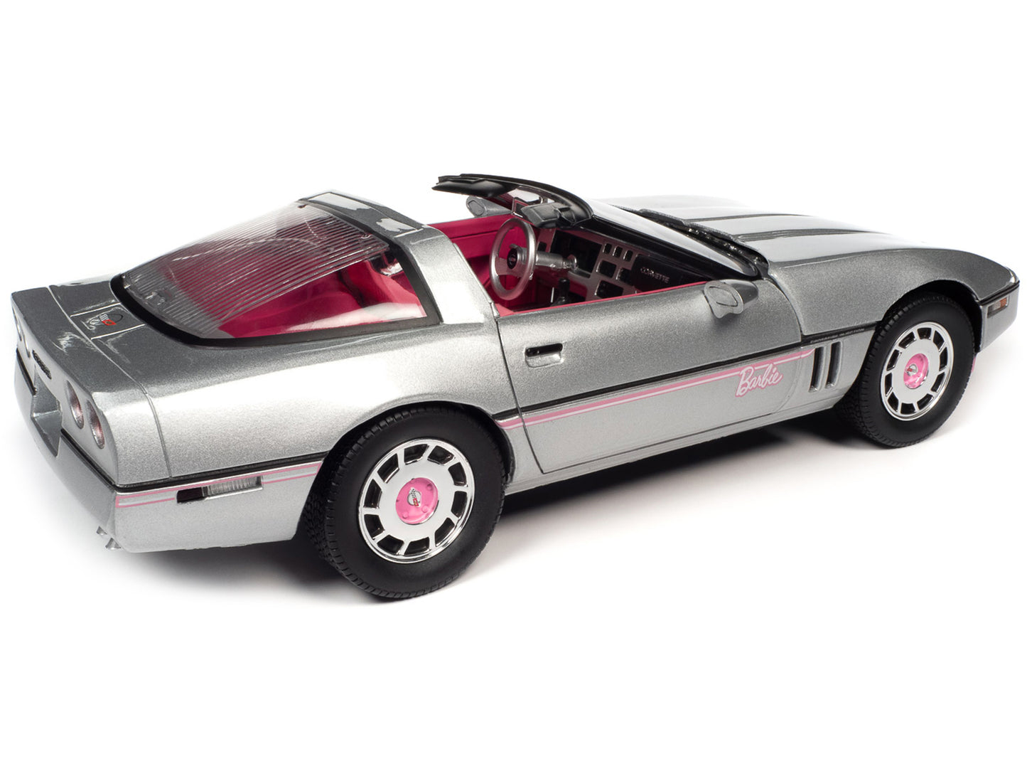 1986 Chevrolet Corvette Convertible Silver Diecast Model Car
