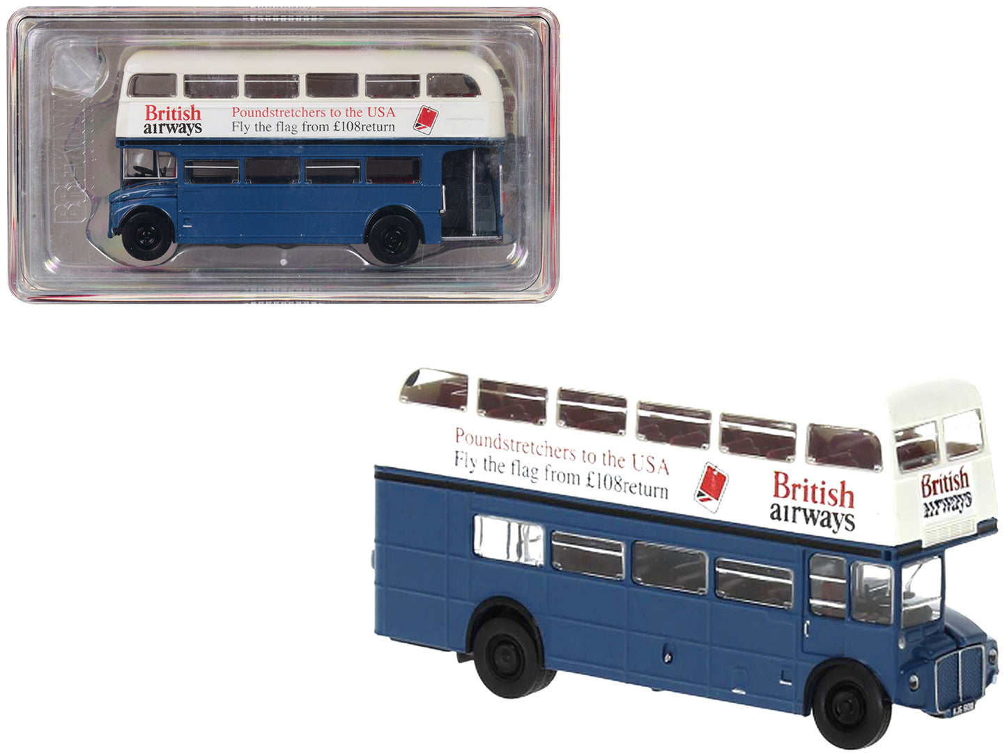 1970 AEC Routemaster Doubledecker Blue Model Bus