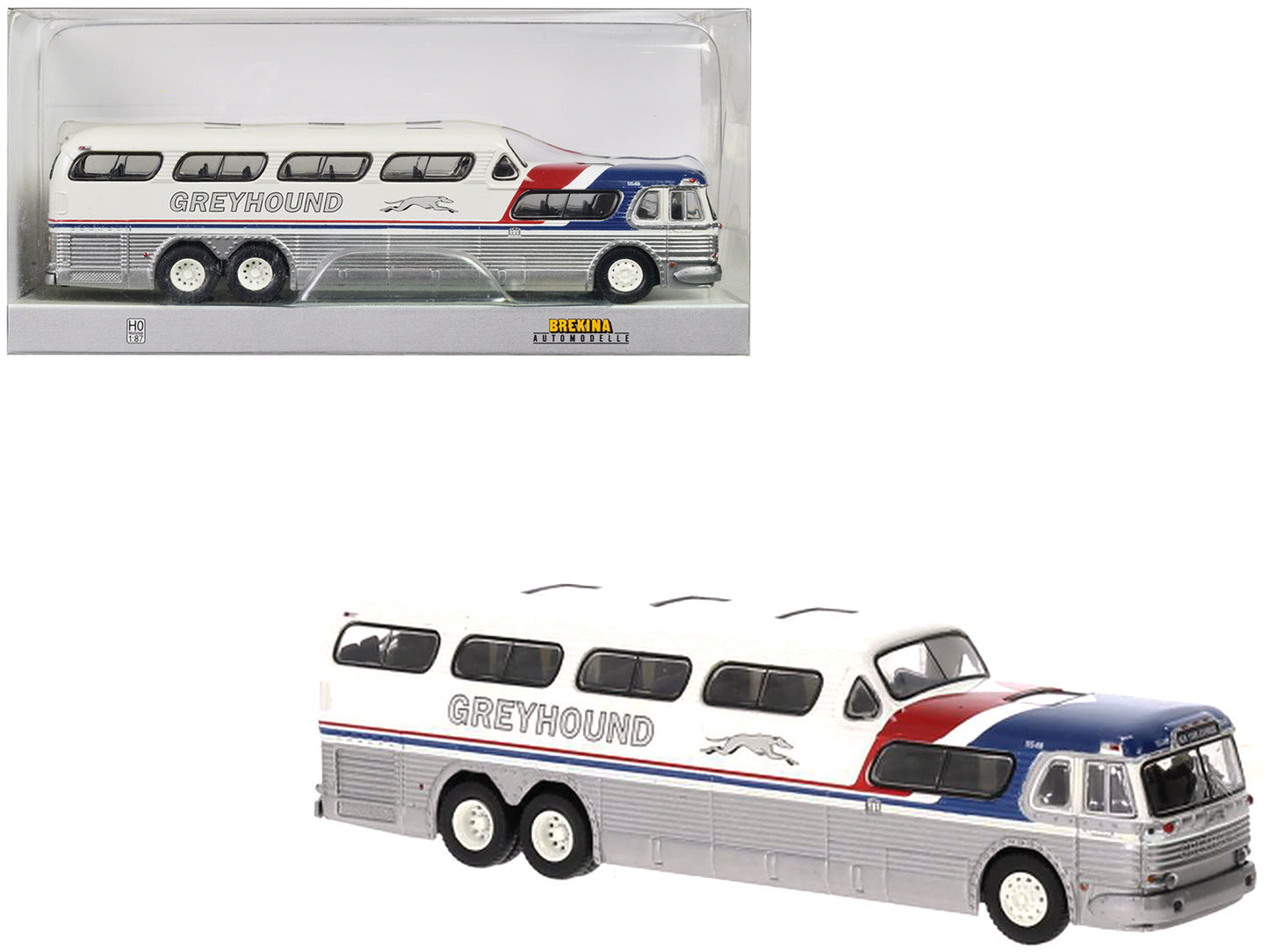 1956 GMC PD-4501 Silver Model Bus