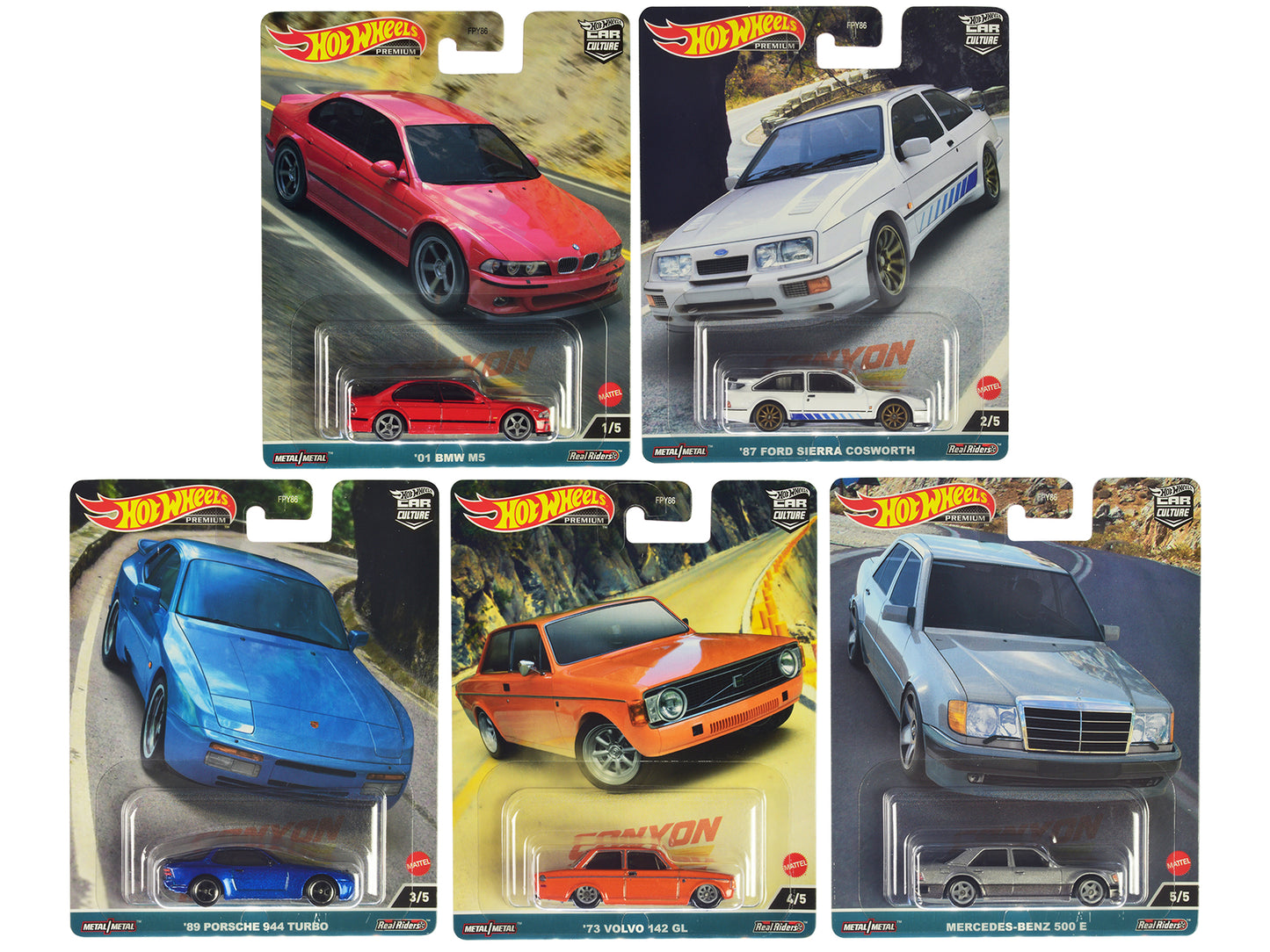 Canyon Warriors 5 Piece Car Model Car/Truck Set