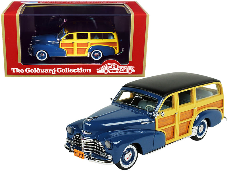 1948 Chevrolet Fleetmaster Woodie Blue Model Car