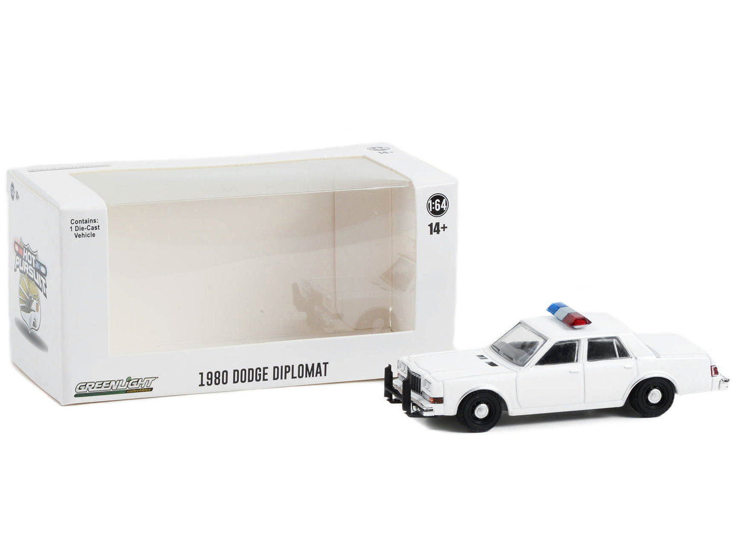 1980-1989 Dodge Diplomat White Diecast Model Car