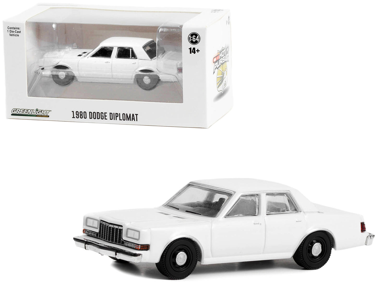 1980-1989 Dodge Diplomat White Diecast Model Car