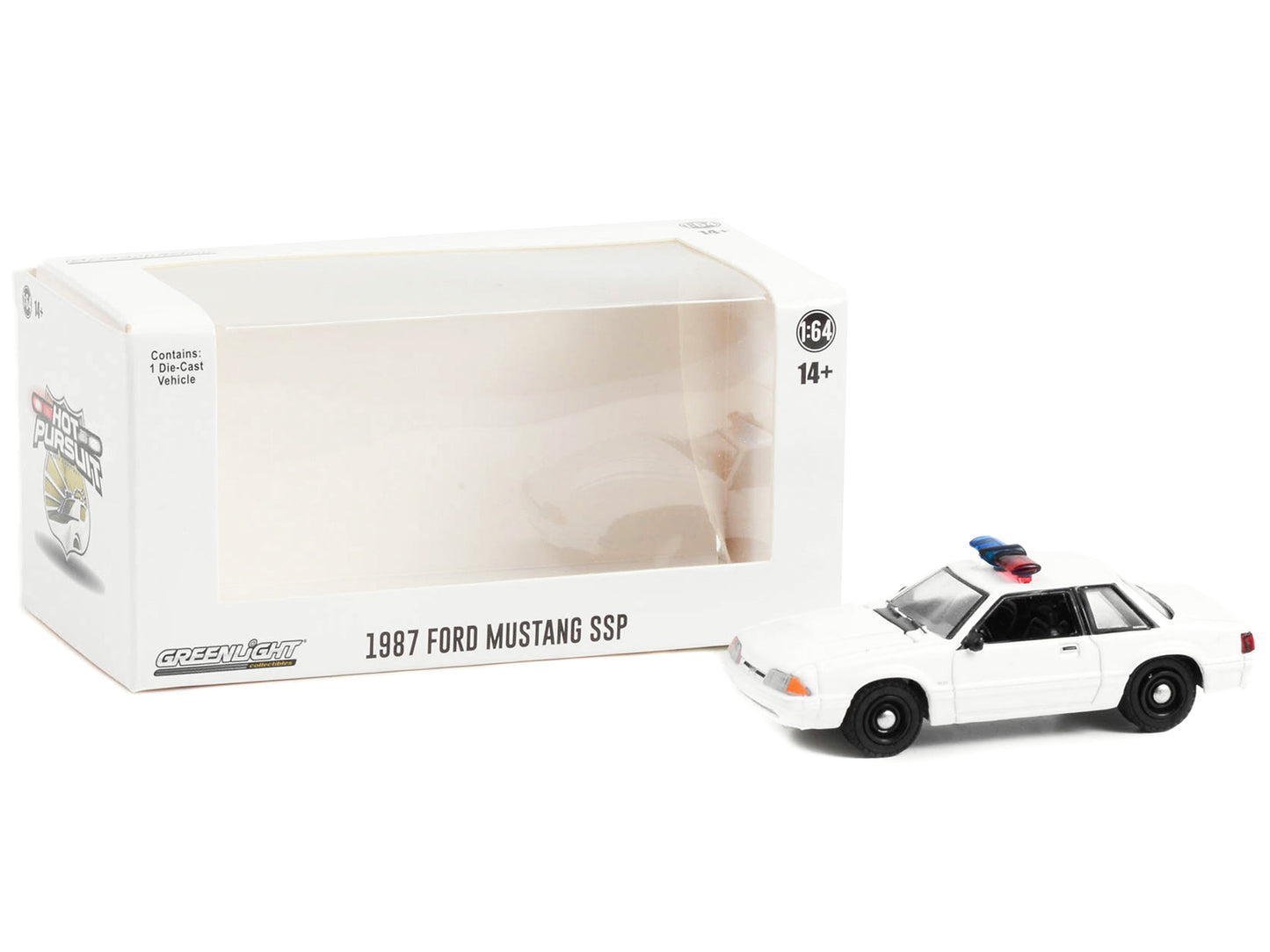 1987-1993 Ford Mustang White Diecast Model Car