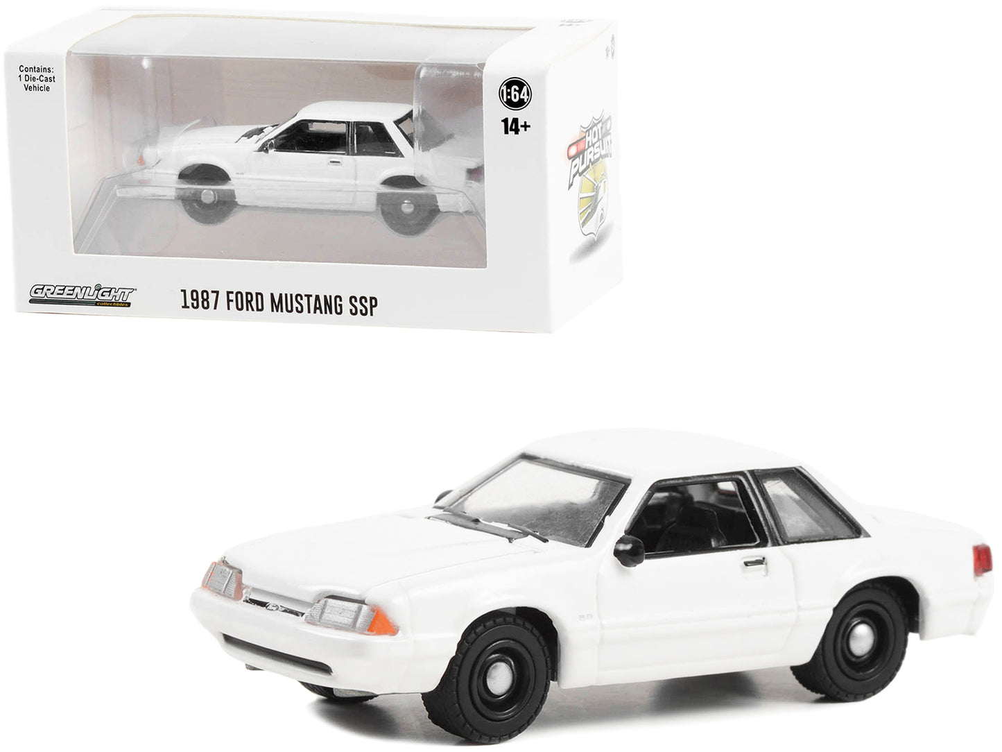 1987-1993 Ford Mustang White Diecast Model Car
