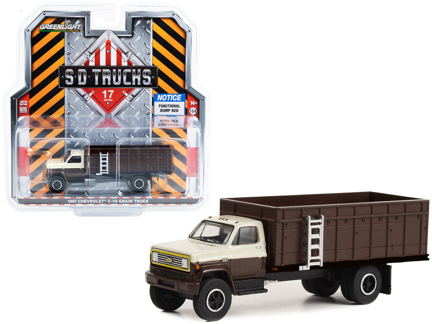 1981 Chevrolet C-70 Brown Diecast Model Grain Truck