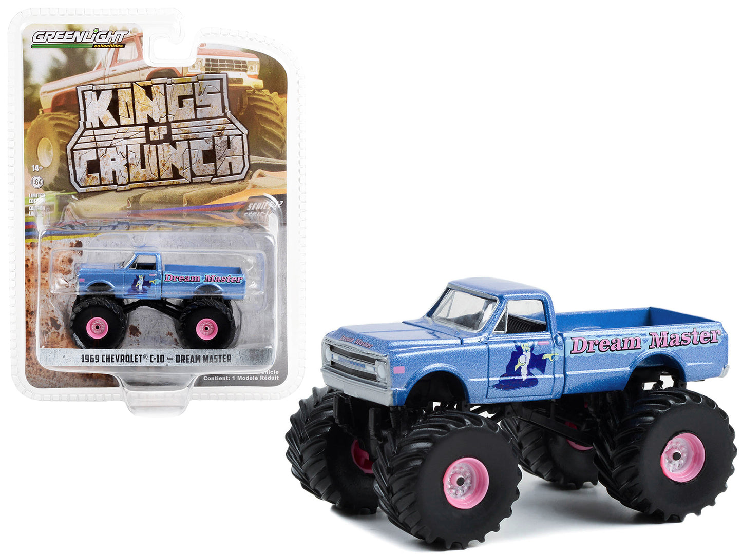 1969 Chevrolet C-10 Blue Diecast Model Monster Truck