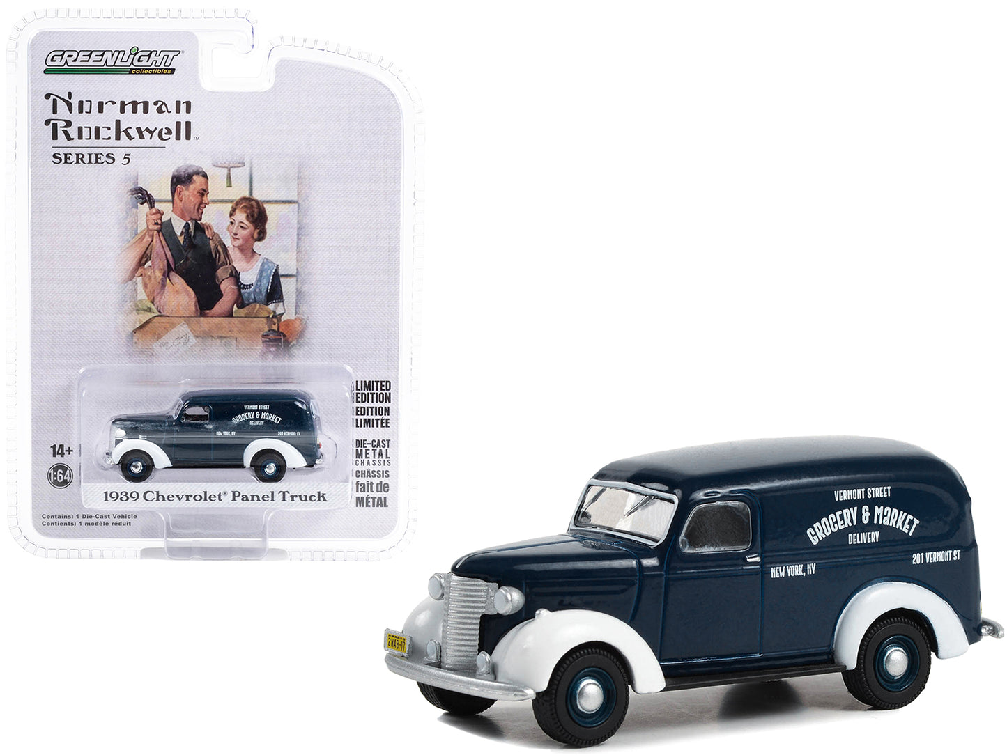 1939 Chevrolet Panel Blue Diecast Model Delivery Truck