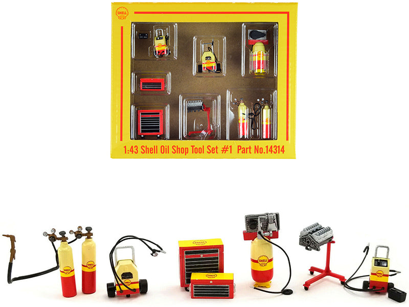 Shell Oil Diecast Model Garage Tool Set