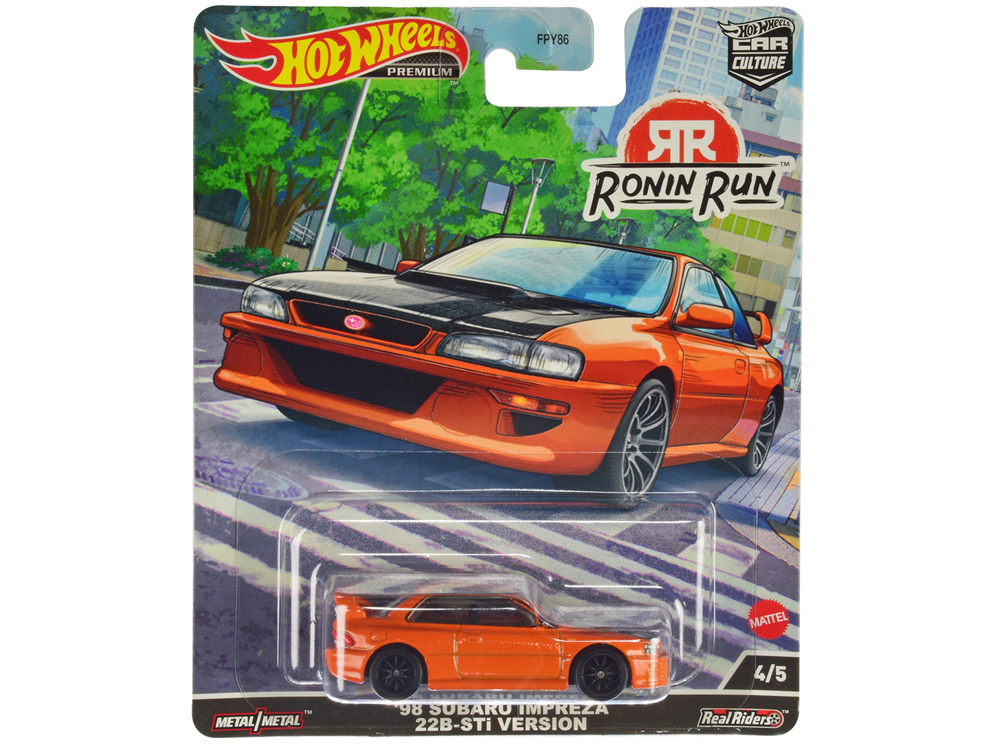 1998 Subaru Impreza Orange Diecast Model Car