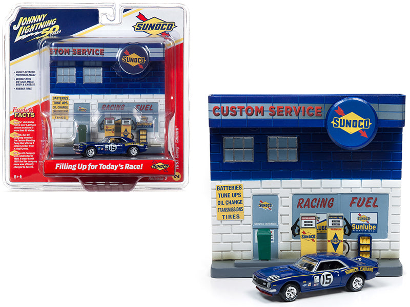 1967 Chevrolet Camaro #15 Blue Diecast Model Car