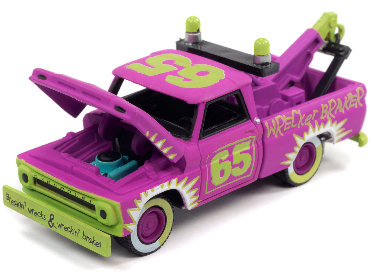 1965 Chevrolet Tow Purple Diecast Model Tow Truck
