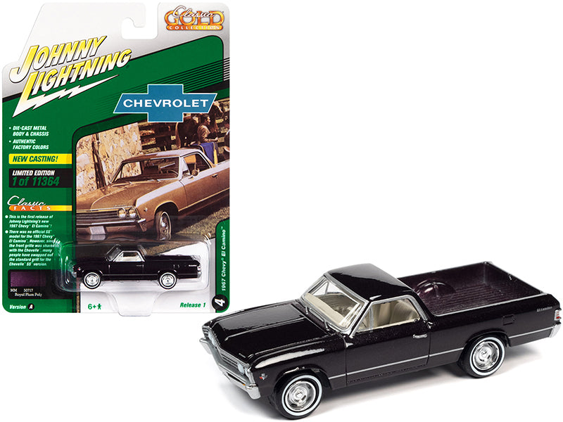 1967 Chevrolet El Camino Purple Diecast Model Car