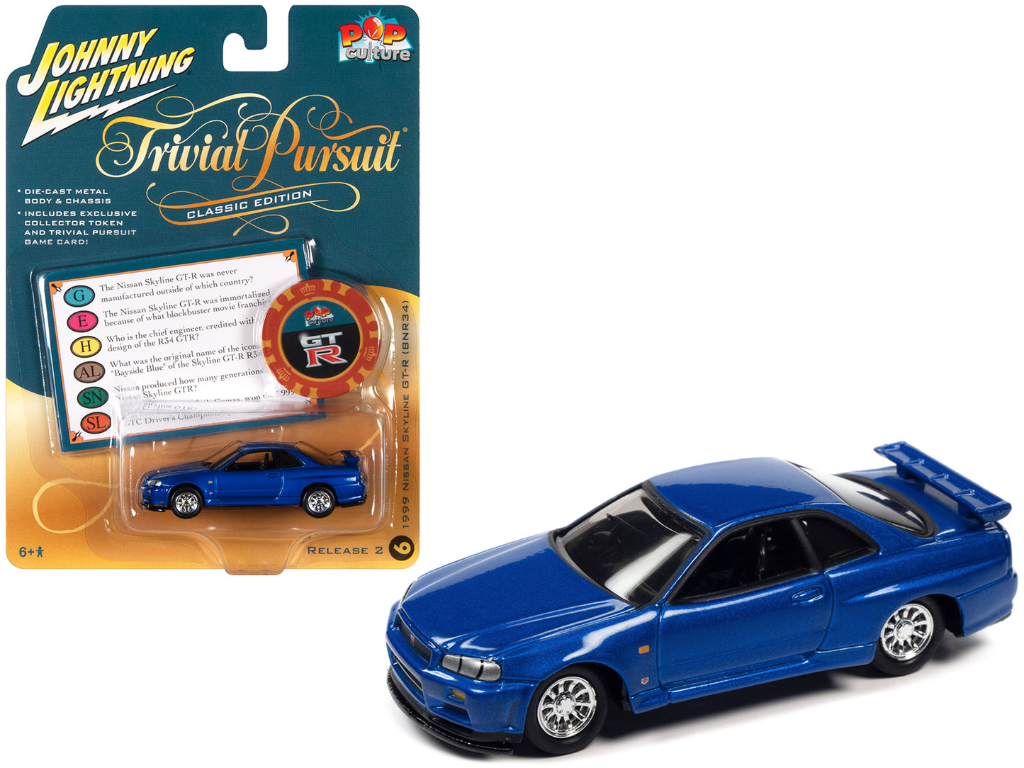 1999 Nissan Skyline GT Blue Diecast Model Car
