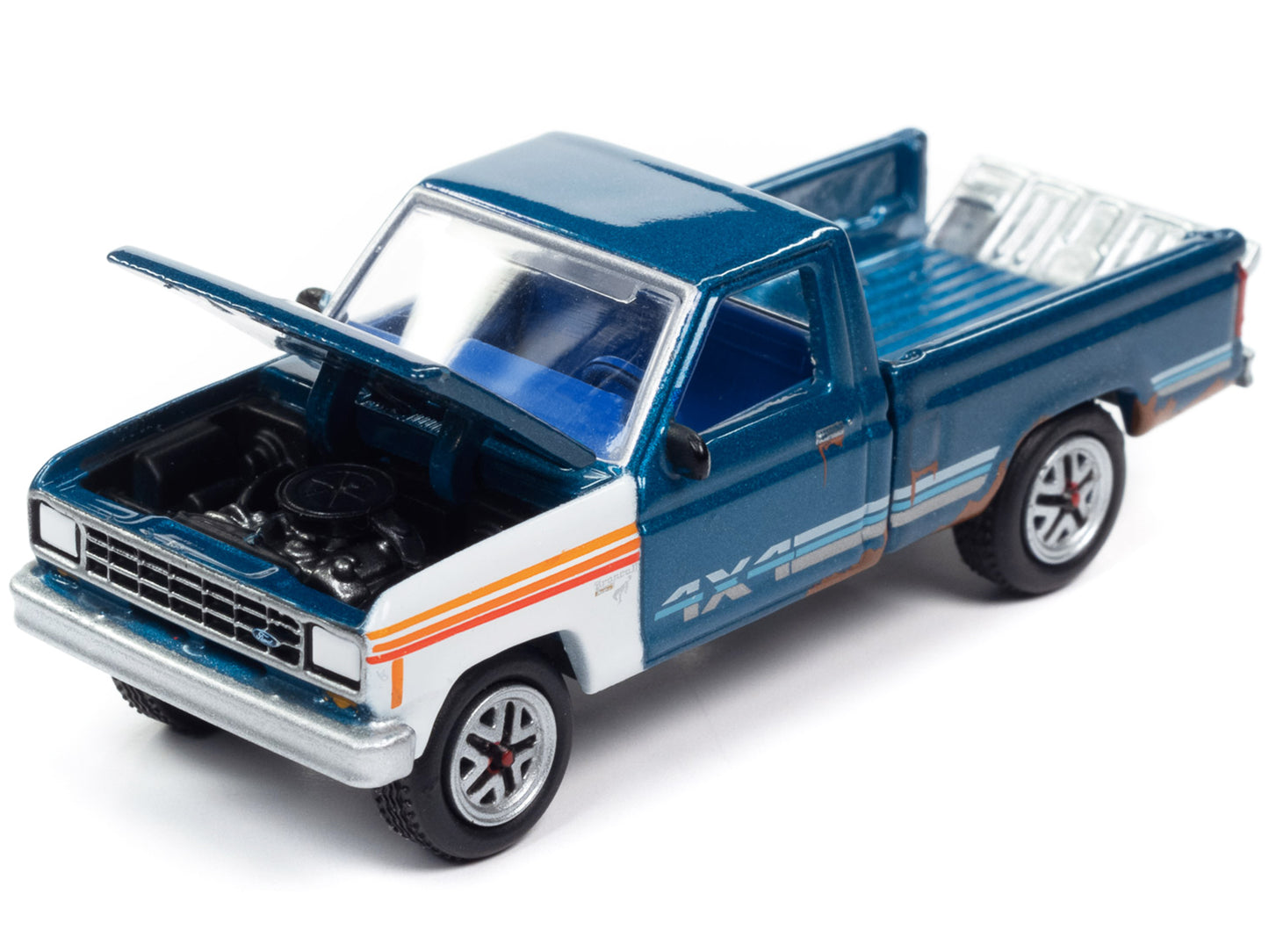 1984 Ford Ranger 4x4 Blue Diecast Model Pickup Truck