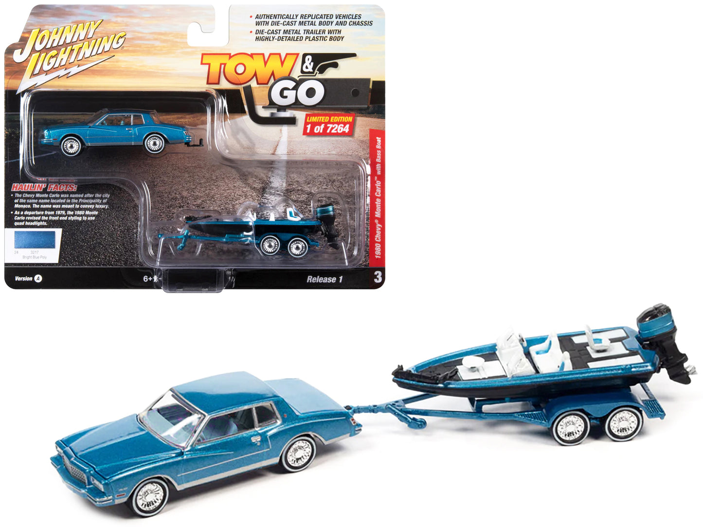 1980 Chevrolet Monte Carlo Blue Diecast Model Car