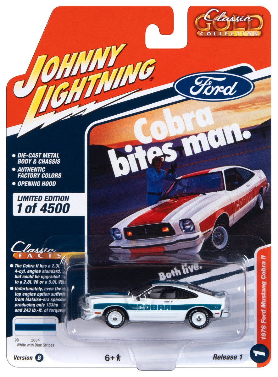 1978 Ford Mustang Cobra White Diecast Model Car