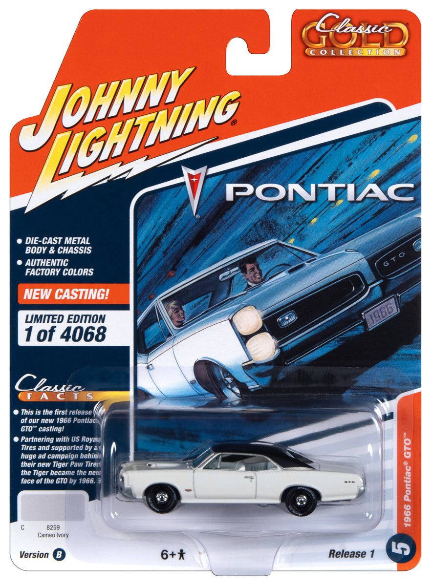 1966 Pontiac GTO Cameo White Diecast Model Car