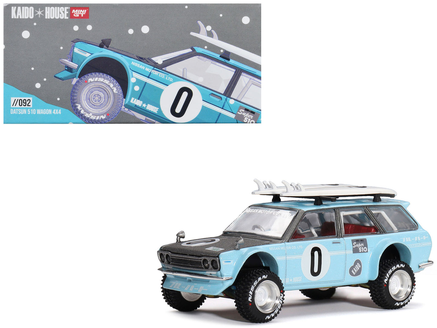 Datsun Kaido 510 Wagon Blue Diecast Model Car