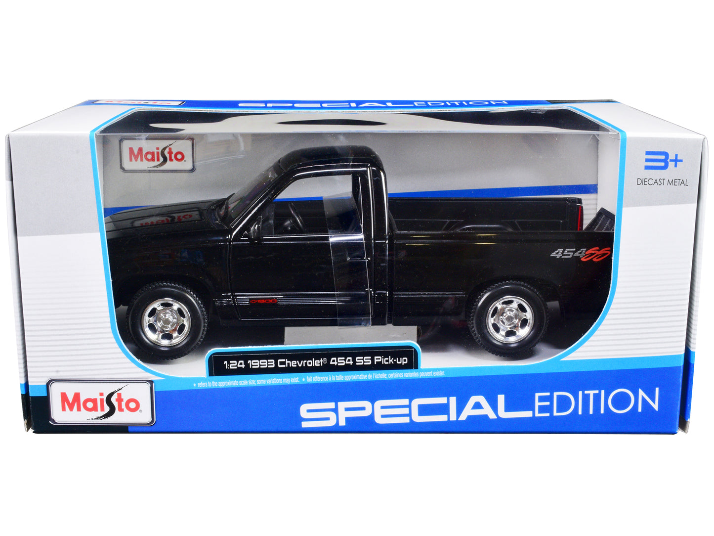 1993 Chevrolet 454 SS Black Diecast Model Pickup Truck